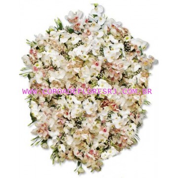 50 - COROA ESPECIAL DE ORQUIDEAS PHALAENOPSIS  TAMANHO (1,80 X 1,30 )