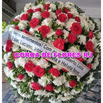 01 COROA DE FLORES SALPICADA DE ROSAS -> TAMANHO 1,30 X 1,00